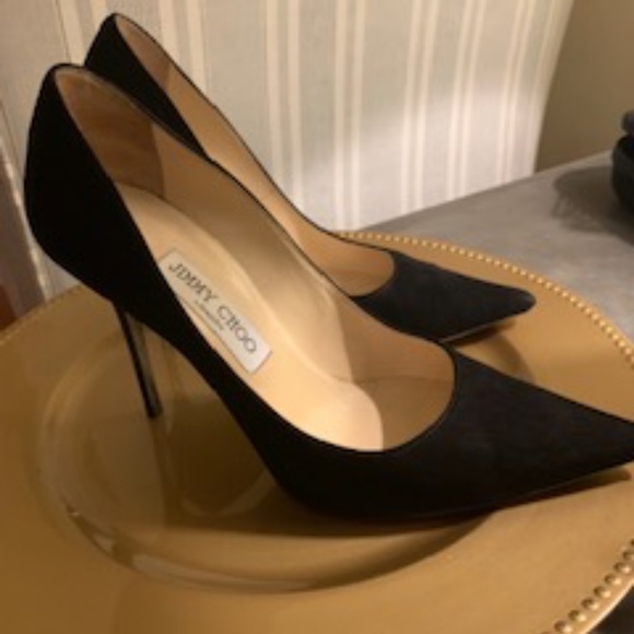 Jimmy Choo Black Suede Pumps